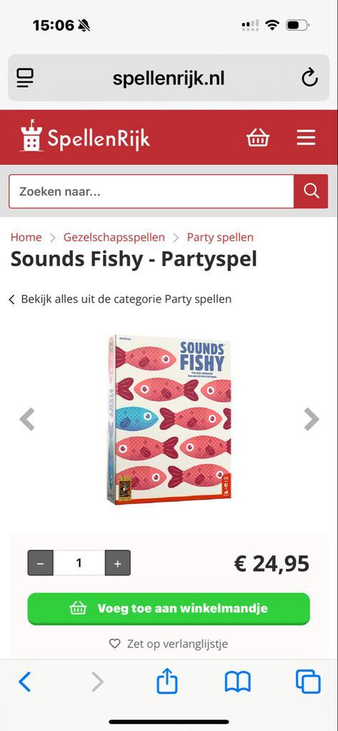 NIEUW! Sounds Fishy - Partyspel, Hobby en Vrije tijd, Gezelschapsspellen | Bordspellen, Nieuw, Drie of vier spelers, Ophalen of Verzenden