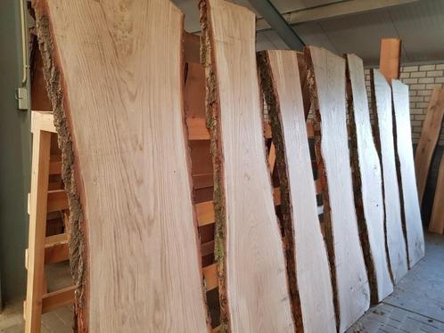 Boomschorsplanken voor binnengebruik o.a. eiken, beuken, Huis en Inrichting, Tafels | Eettafels, Nieuw, Eikenhout, Overige houtsoorten