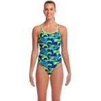 Nieuw Funkita Ladies Diamond Back One Piece Magnum Pi Badpak, Blauw, Nieuw, Funkita, Sales@wayfunky.com