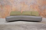 Fraaie, unieke Leolux Archipel designbank in leer + stof, Stof, Leolux, Leolux, 100 tot 125 cm