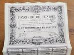 Société Foncière de Tunisie, 1885 (haven Tunis), Ophalen of Verzenden, Voor 1920, Aandeel