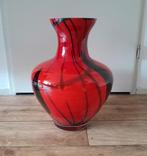 Glazen vaas, Ophalen, Minder dan 50 cm, Rood, Glas