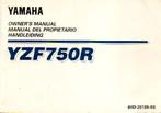 Yamaha YZF750 R manual handleiding (2573z), Verzenden, Yamaha