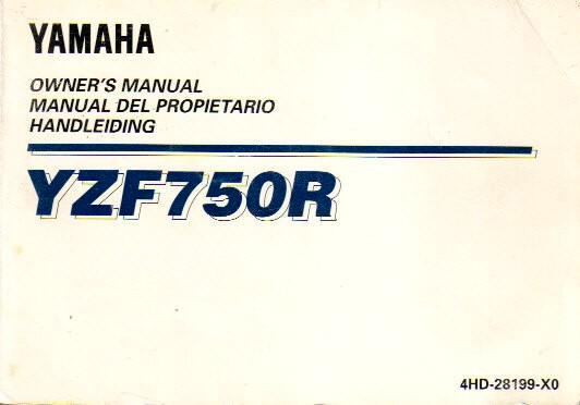 Yamaha YZF750 R manual handleiding (2573z), Motoren, Handleidingen en Instructieboekjes, Yamaha, Verzenden