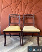 Vijf vintage stoelen zelf stof uitkiezen om te stofferen, Huis en Inrichting, Vijf, Zes of meer stoelen, Bruin, Zo goed als nieuw