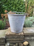Zinken emmer, Tuin en Terras, Bloempotten, Rond, Ophalen of Verzenden, Zo goed als nieuw, Metaal
