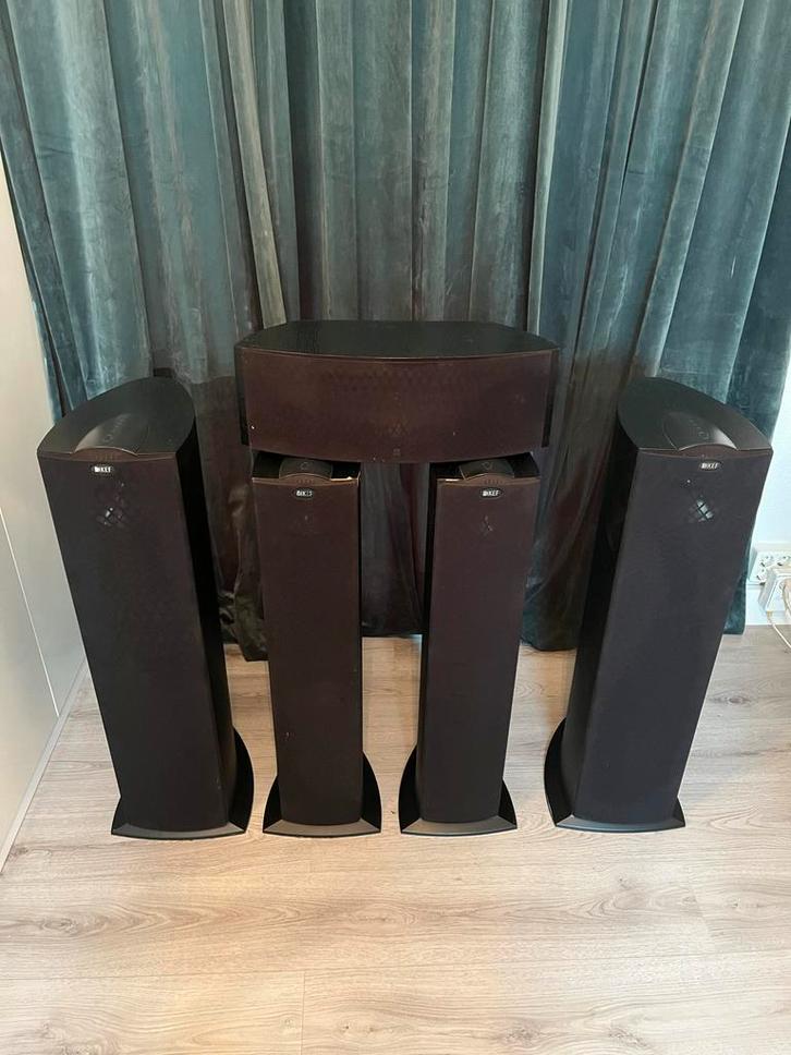 KEF iQ Surround Set – 5.0 Set – iQ70 / iQ50 / iQ60c, Audio, Tv en Foto, Luidsprekers, Gebruikt, Front, Rear of Stereo speakers