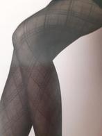 Esmara zwarte 40d panty met ruit dessin 36-38, Nieuw, Maat 36/38 (S), Panty, Zwart