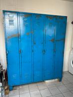 Industriële blauwe locker 5 deurs, Industrieel, Gebruikt, Ophalen of Verzenden