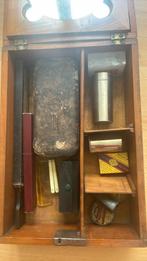 Antieke scheer doos met accessoires., Antiek en Kunst, Ophalen of Verzenden