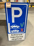 Achteruit parkeren - verkeersbord 400x800mm - Kl1, Ophalen of Verzenden