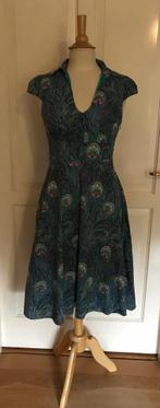 Topvintage Top Vintage Fever London pauwenveren jurk 36 s, Fever London, Blauw, Nieuw, Ophalen of Verzenden