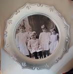 Nostalgisch dienblad met kinderfoto, Minder dan 50 cm, Gebruikt, Metaal of Aluminium, Ophalen of Verzenden