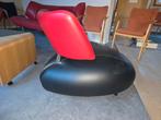 Leolux Pallone fauteuil rood zwart leer, Huis en Inrichting, Stoelen, Leer, Ophalen of Verzenden, Zo goed als nieuw, Eén