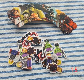 15x Lego Avengers cupcake versiering  beschikbaar voor biedingen