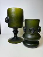 glazen met noppen, Loetz/Rozendaal/studio glas., Antiek en Kunst, Antiek | Glas en Kristal, Ophalen of Verzenden