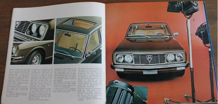 4 Lancia autofolders Jaren '70-'80 - Te koop als set, Boeken, Auto's | Folders en Tijdschriften, Overige merken, Ophalen of Verzenden