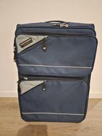 Koffer, blauw, Ophalen, Gebruikt, Overige materialen, Uitschuifbare handgreep