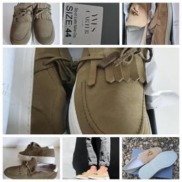 Loafers 44 leer,  nu €60 of 2 paar €100 groen en/of beige beschikbaar voor biedingen