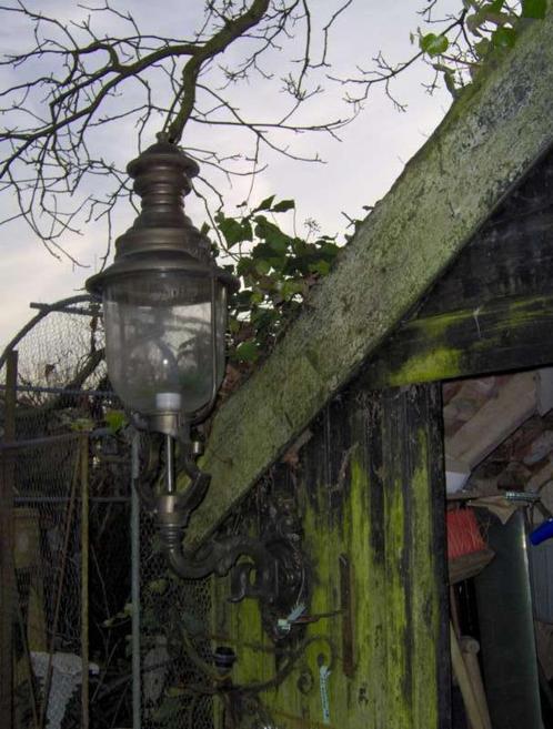 Brons buitenlamp muurlantaarn gevellamp lantaarnpaal enzz, Tuin en Terras, Buitenverlichting, Staande lamp, 50 tot 250 watt, Netvoeding