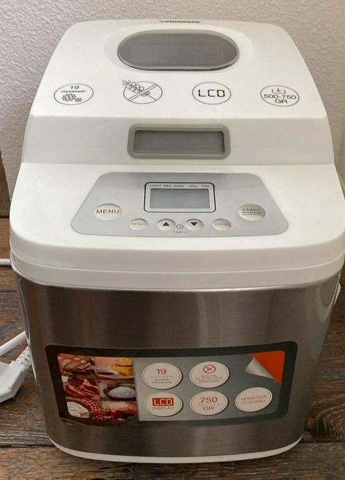 Princess broodbakmachine - 19 programma’s, Witgoed en Apparatuur, Broodbakmachines, Gebruikt, Met timer, 400 tot 800 gram deeg