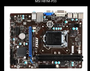 Msi h81M p33 moederbord\ mainboard beschikbaar voor biedingen