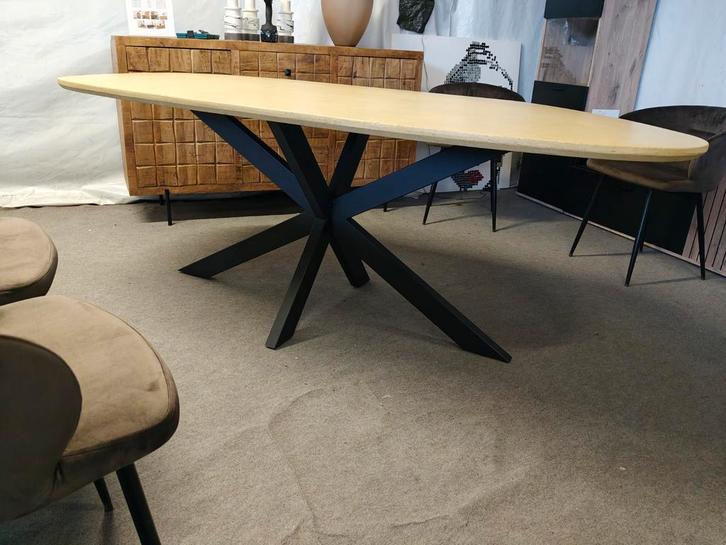 Organische Cementex Tafel - Tuscan Geel (outlet), Huis en Inrichting, Woonaccessoires | Overige, Nieuw, Ophalen