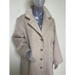 Marccain beige wol / alpaca gevoerde mantel - L (40/42), Kleding | Dames, Jassen | Winter, Maat 38/40 (M), Verzenden, Beige, Zo goed als nieuw