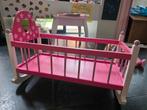 Houten poppen bedje, Ophalen, Gebruikt, Babypop
