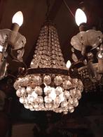 Vintage Kristallen Kroonluchter, Ophalen of Verzenden, Gebruikt, Glas, Vintage