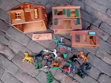 houten range sheriff post office paarden actie speelgoed beschikbaar voor biedingen