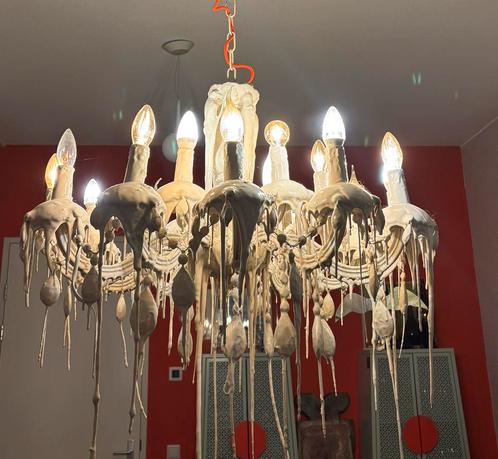 witte ' Hot Kroon' - Piet Boon, 18-arms, Huis en Inrichting, Lampen | Hanglampen, Gebruikt, Minder dan 50 cm, Glas, Kunststof