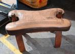 Zadelkruk Kamelenkruk van leer - voetenbank, Ophalen, ., Zo goed als nieuw, .