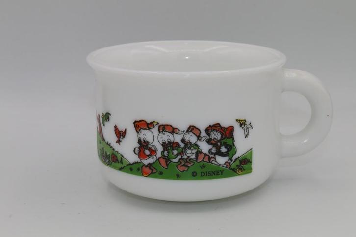 Cerve vintage melkglas soepkom Woudlopers Donald Duck, Verzamelen, Disney, Zo goed als nieuw, Servies, Donald Duck, Ophalen of Verzenden