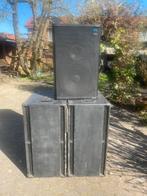 Geluidsset compleet  zeck/ mach/Qsc/ bekabeling.2x top/4xsub, Ophalen, Gebruikt