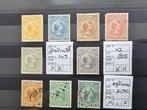 NVPH 39 t/m 41 Koningin Wilhelmina (hangend haar), Ophalen of Verzenden, T/m 1940, Gestempeld
