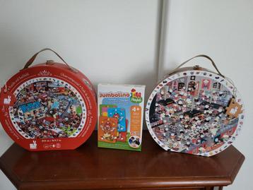 2 Super mooie Puzels in koffer en Nieuw Jumbolino spel  beschikbaar voor biedingen