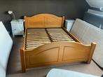 2 persoon eiken ledikant 180x200, Huis en Inrichting, Ophalen, Gebruikt, Tweepersoons, Eikenhout
