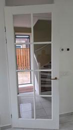 Witte Glazen Binnendeur - 231x93cm, Ophalen, 80 tot 100 cm, 215 cm of meer, Binnendeur