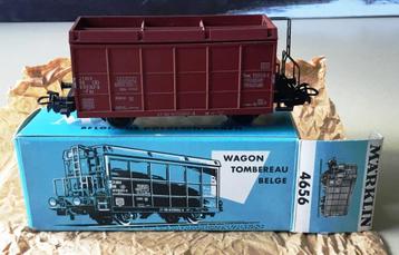 MäRKLIN H0 # 4656 STORTWAGEN SNCB BRUIN 1967 N in OVP beschikbaar voor biedingen