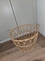 Rotan mand mandje boho oosters stijl vintage ibiza japandi, Ophalen, Zo goed als nieuw, Rond, Riet