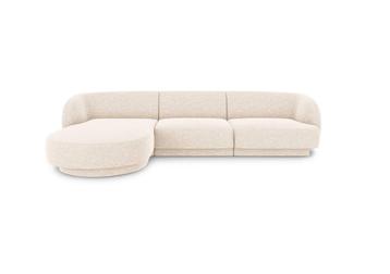 Micadoni Miley Hoekbank Links Chenille Creme | €1599, nu  beschikbaar voor biedingen