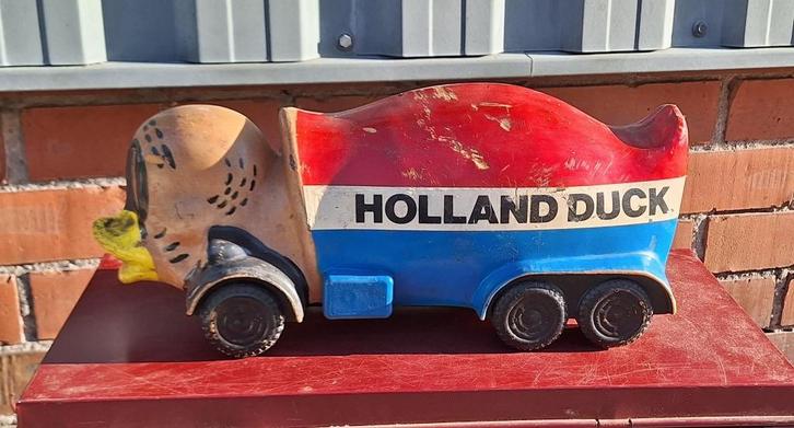 Vintage Holland Duck vrachtwagen, truck mascotte, 80'r jaren, Verzamelen, Merken en Reclamevoorwerpen, Gebruikt, Overige typen