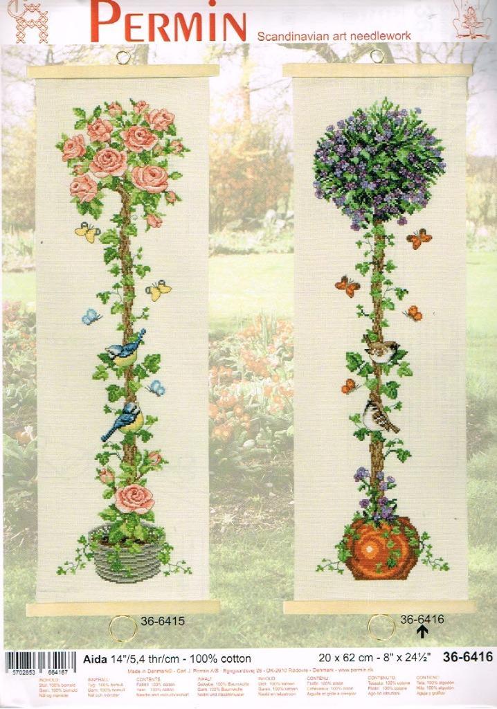 Cado permin borduurpakket schellekoord paarse bloemen 6416, Hobby en Vrije tijd, Borduren en Borduurmachines, Nieuw, Borduurpakket