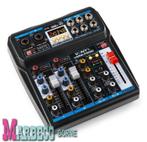 Muziek mixer, Mengpaneel 4-kanaals, DSP, USB, MP3, Bluetooth, Vonyx, Nieuw, Info@marbeco.nl, Overige instrumenten