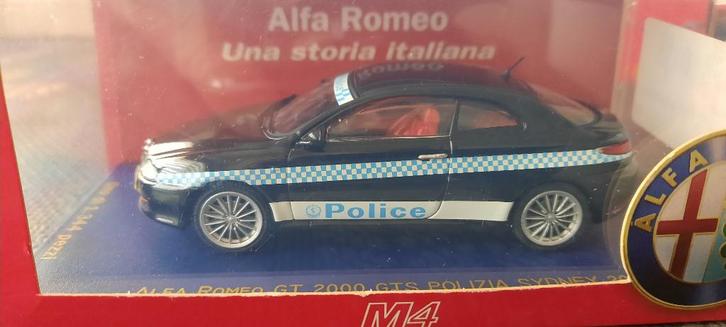 M4 Alfa Romeo GT 2000 gts police sydney 2006 1/43, Hobby en Vrije tijd, Modelauto's | 1:43, Zo goed als nieuw, Auto, Overige merken