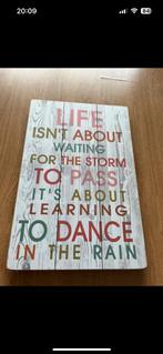 bord met leuke tekst!, Ophalen of Verzenden, Zo goed als nieuw