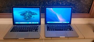 2 macbook pro i5 13 inch Opslag 256 GB SSD 1 met defect acc beschikbaar voor biedingen
