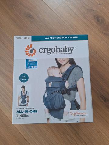 Ergobaby Omni 360 Cool Air Mesh Draagzak Blauw - Nieuwstaat! beschikbaar voor biedingen