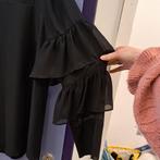 Liu Jo zwarte blouse met laagjes mouwen 3/4 mt L nr 41098, Maat 42/44 (L), Ophalen of Verzenden, Liu Jo, Zo goed als nieuw